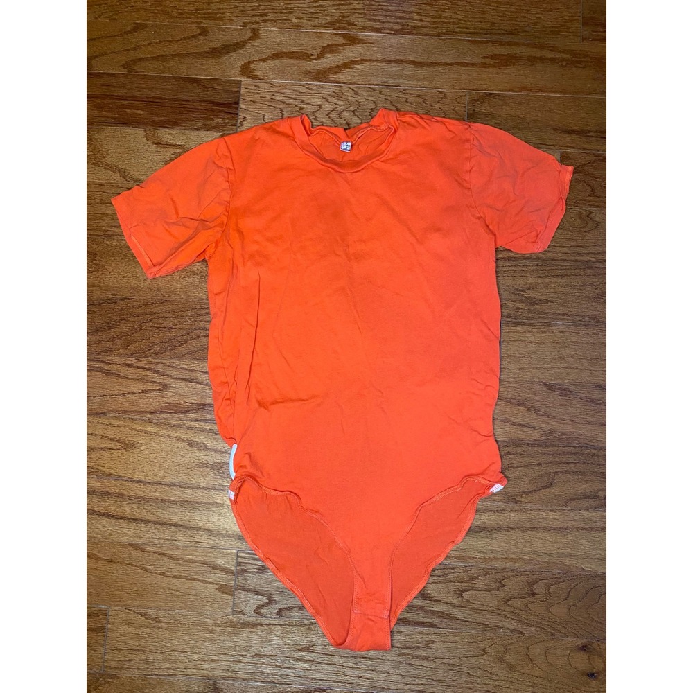 Feee People Intimately Orange Short Sleeved Body Suit Size XS